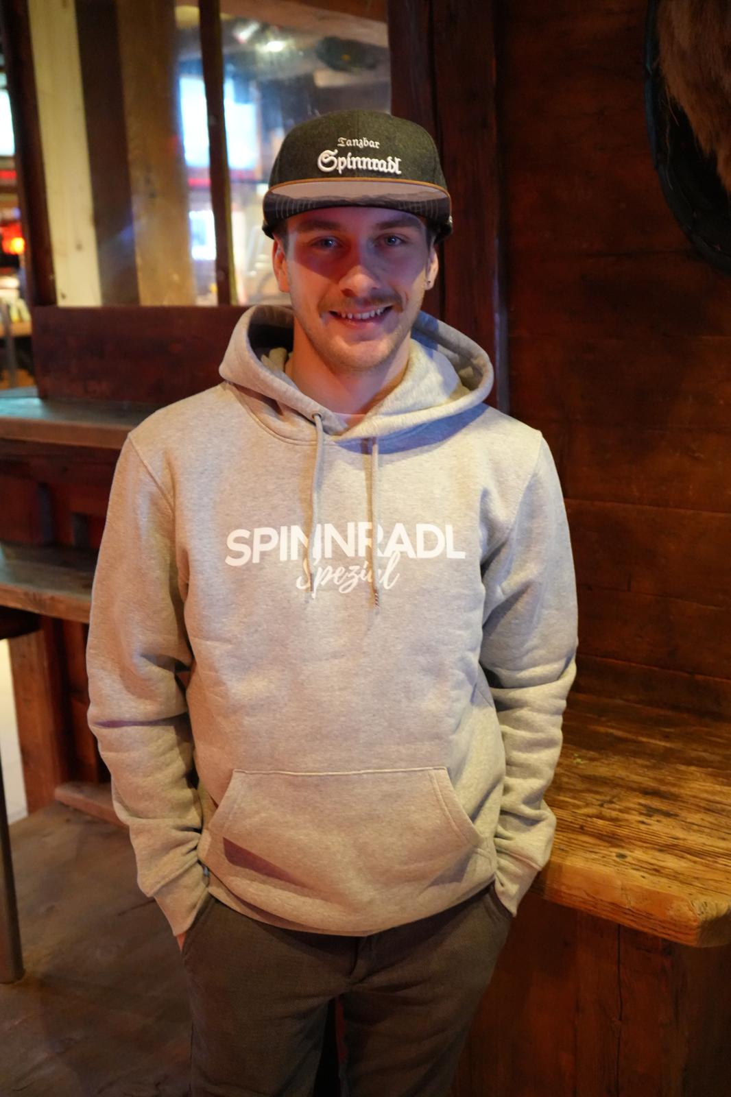 Spinnradl Hoodie Grau